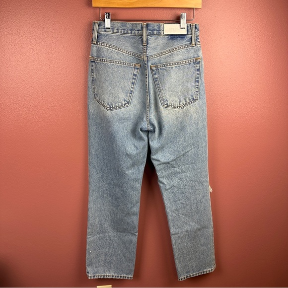 Re/Done CROPPED 90'S LOW SLUNG JEANS IN MEDIUM RAF Size 25 - Picture 8 of 16